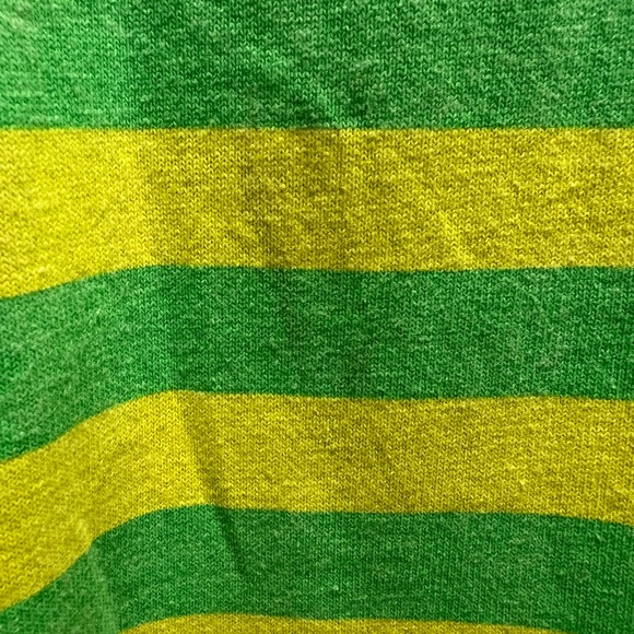 Quiksilver Vintage Green and Yellow Striped Oversized T-Shirt - Picture 7 of 8